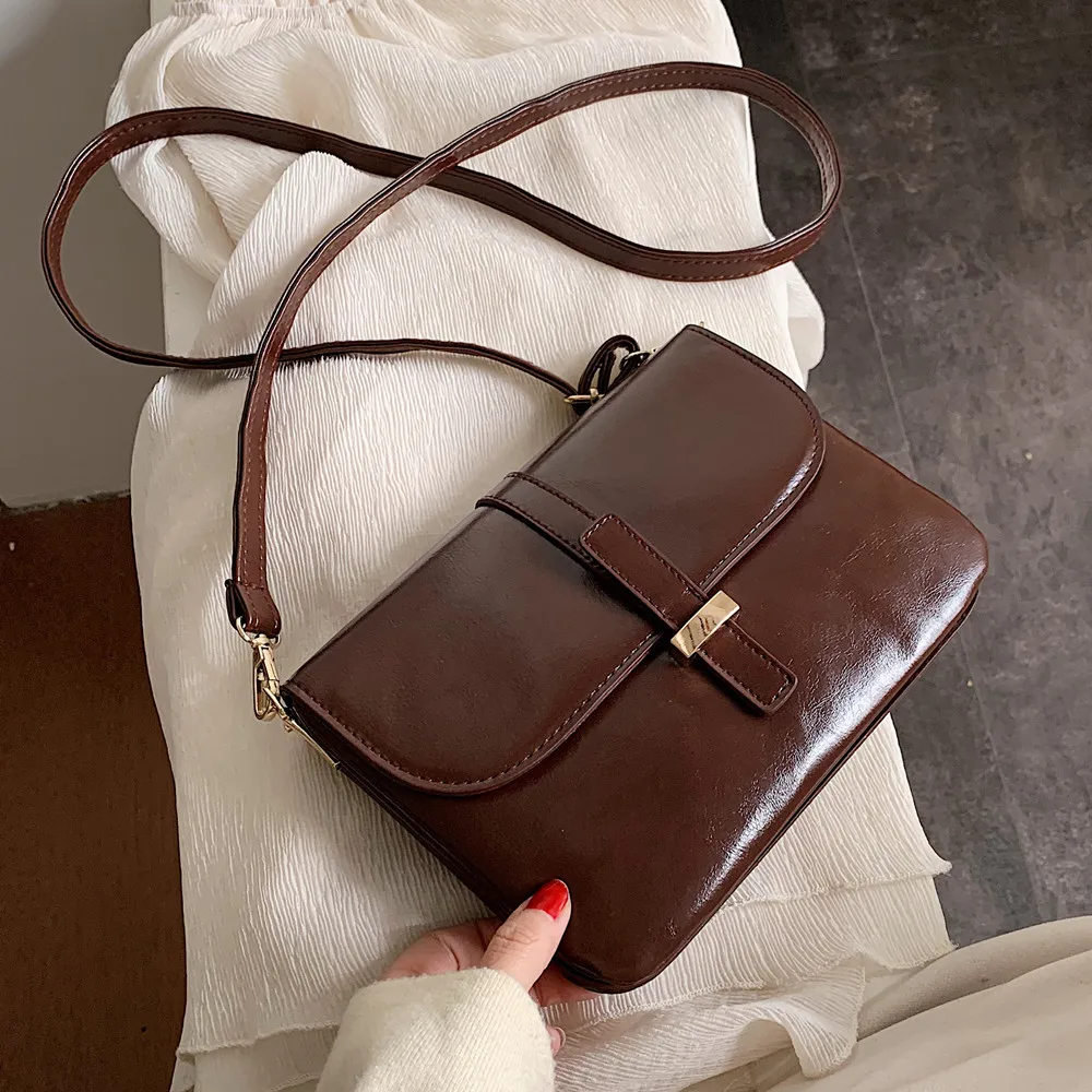 

2020 Quality Solid PU Leather Crossbody Bags Women Fashion Handbags Clutches Ladies Shoulder Messenger Bag Female Purses