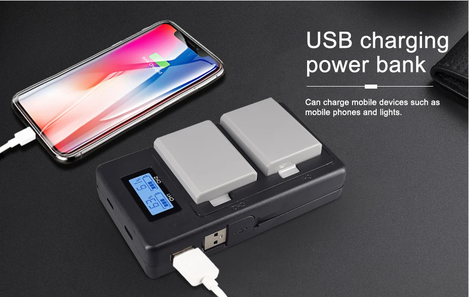 PALO LP-E5 LPE5 LP E5 зарядное устройство ЖК-USB двойное зарядное устройство для Canon EOS 1000D, EOS 450D, EOS 500D EOS Rebel XS 18-55IS комплект