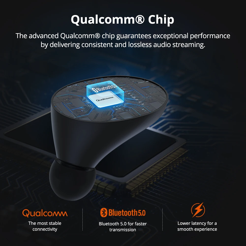 Tronsmart Spunky Beat TWS Bluetooth Earphone QualcommChip Tech APTX Wireless Earbuds with CVC 8.0 Voice Assistant 24H Playtime