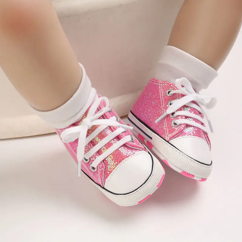 KIDSUN Baby Shoes Canvas Sneakers Newborn Multicolor Baby Boy Girl First Walker Shoes Infant Toddler Anti-slip Baby Sports Shoes 6