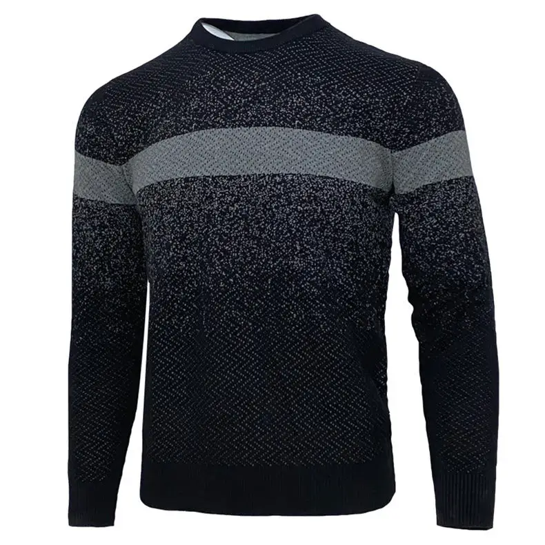 MuLS 2019 Sweater Pollover Men Fashion Cotton Knitted Polka Dot Ugly Sweater Jumper O-Neck Knitwear Jersey Men Black Color M-4XL 03