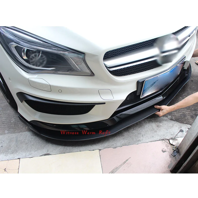 CLA углеродного волокна автомобиля передний губ бампер спойлер для Mercedes Benz C117 W117 CLA200 CLA220 CLA260