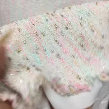 Розовый и белый Многоцветный Плетенный с линией пятно твид выстроились цена за 1 метр 59"