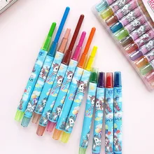 12 шт./компл. Единорог Карандаш корейский креативный граффити Kawaii масло пастельные ручки для детей для живописи, рисования школьные офисные поставки