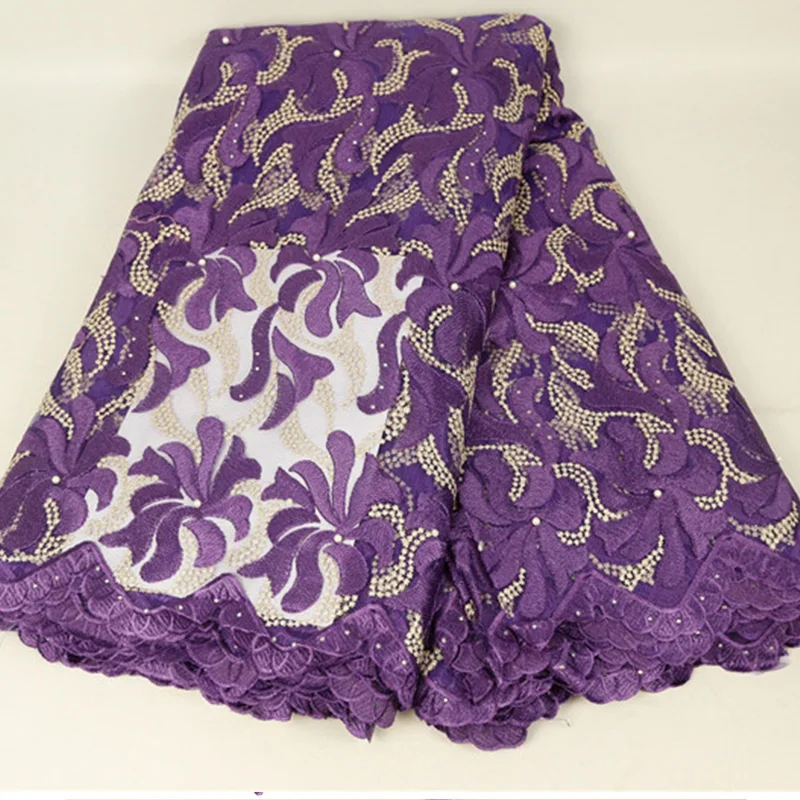 Африканская кружевная ткань высококачественное кружево жемчужная вышивка тюль