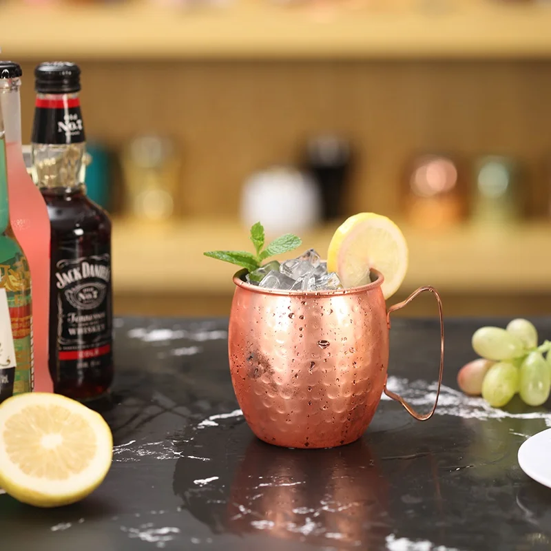 OEM personalized cup moscow mule copper hammered bar metal beer mugs