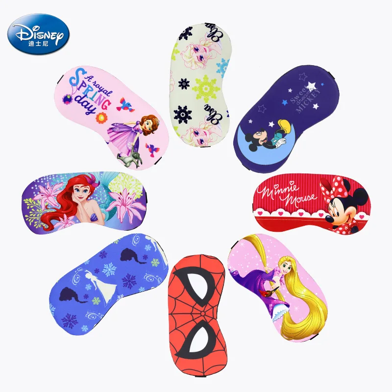 

Disney Sleeping Children princess Eye Mask set Ice Silk Siesta Marvel Cartoon Shade Eye Mask Send Ice Bag Children Birthday Gift