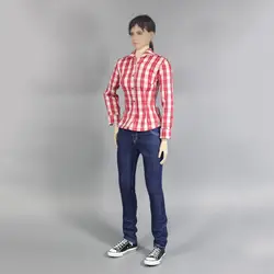 1/6 масштаб ZY5030 женские джинсовые тонкие брюки одежда женская сексуальная красная клетчатая рубашка одежда для 12 "фигурки тела кукла игрушка