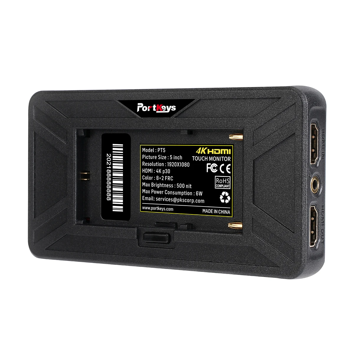 Portkeys PT5 Monitor 5 Inch UHD 4K Touch Screen 1920*1080 3D LUT Support HDMI on Camera DSLR Field Monitor New Version of P6
