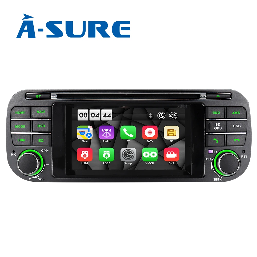 Excellent A-Sure 4.3 Inch Android Car Auto Radio DVD Stereo GPS Navigation For Jeep Grand Cherokee Wrangler Sebring 2002-2006 16G ROM OBD 1