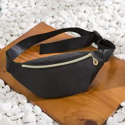 Женская однотонная практичная сумка на молнии для путешествий, износостойкая сумка через плечо из искусственной кожи личи, поясная сумка
