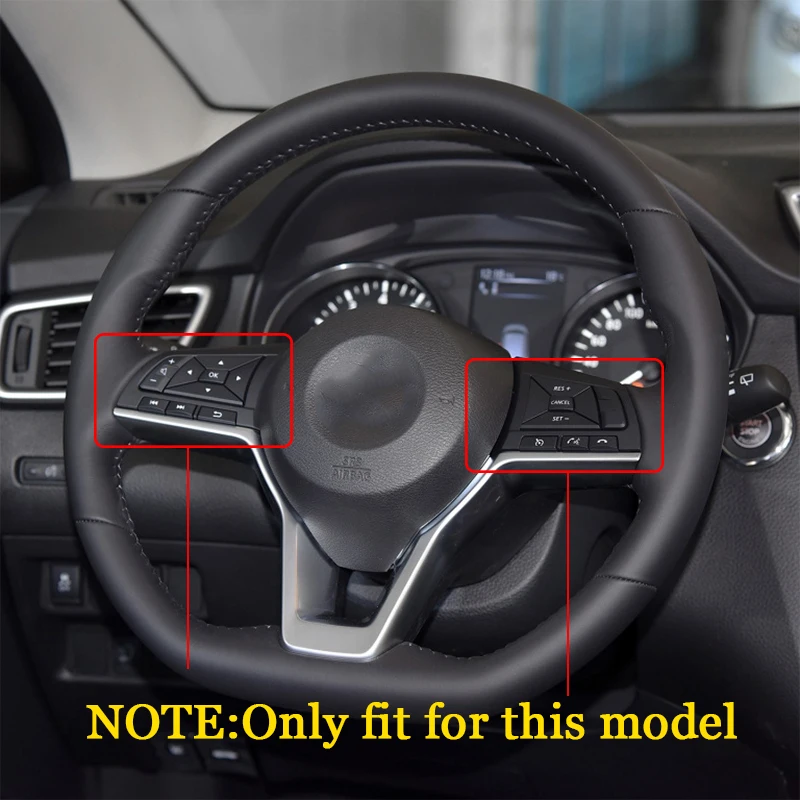 2 шт накладки для салона ABS для Nissan Qashqai J11- автомобильный чехол для руля с внутренним блестками автомобильные аксессуары