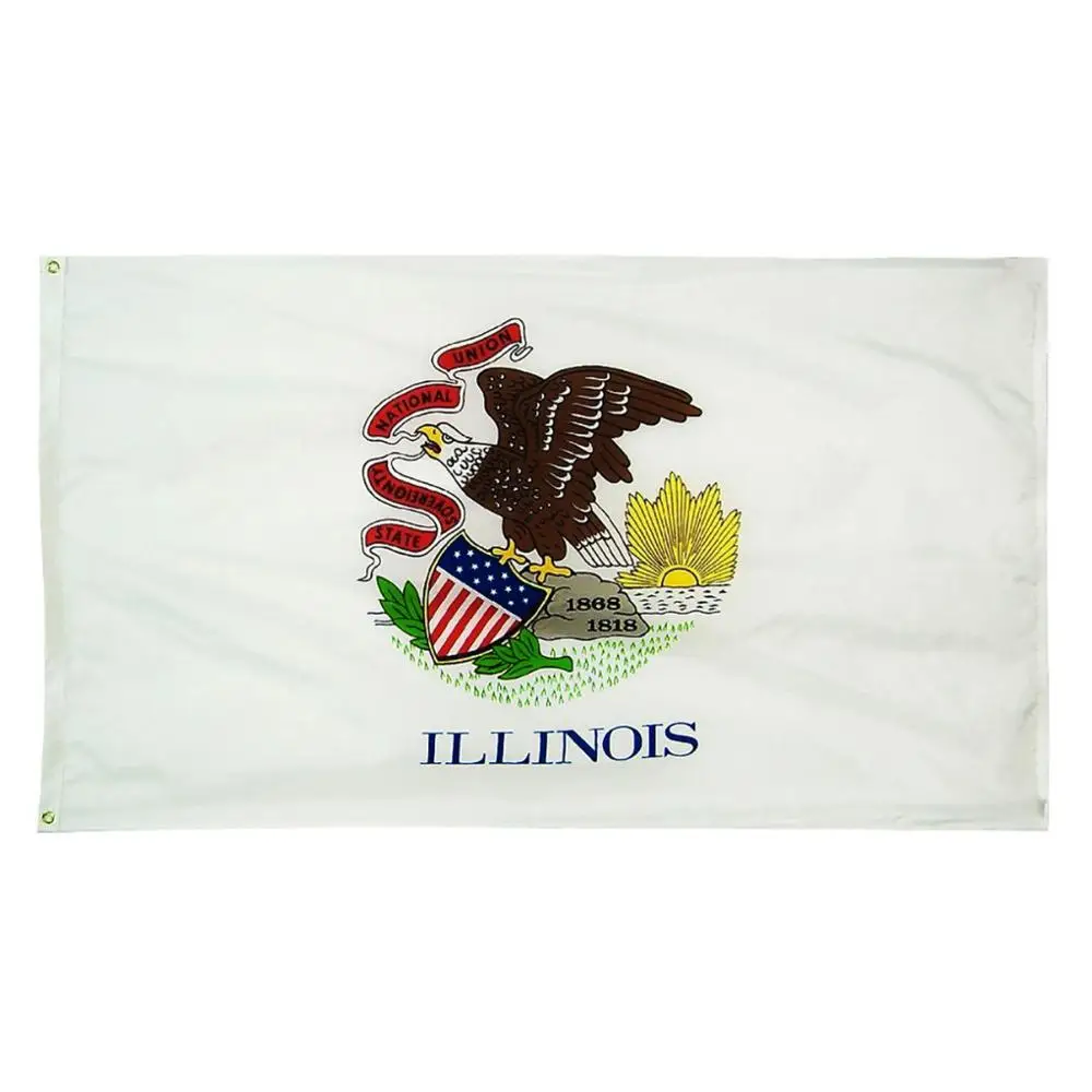 Yehoy Appeso 90*150Cm Us Usa State Illinos Flag Per La Decorazione