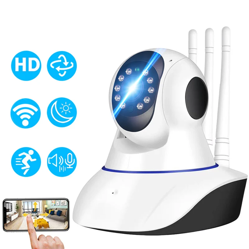 1080P Wi-Fi Камера умный дом безопасности IP видеонаблюдения 360 PTZ 4X Securite камеры