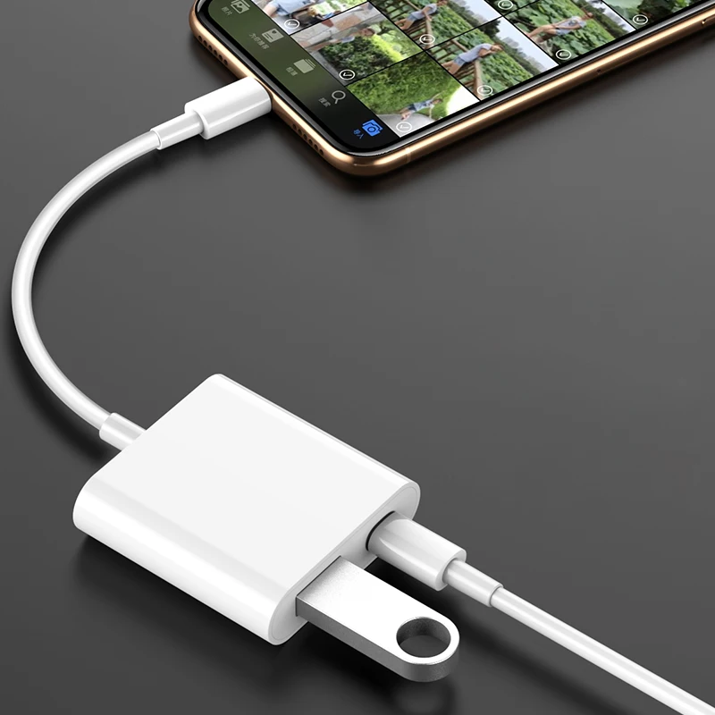 

USB Adapter for Lightning to USB Adapter Camera OTG Cable for iPhone iPad Keyboard USB Flash Drive SD Card Reader Adapter