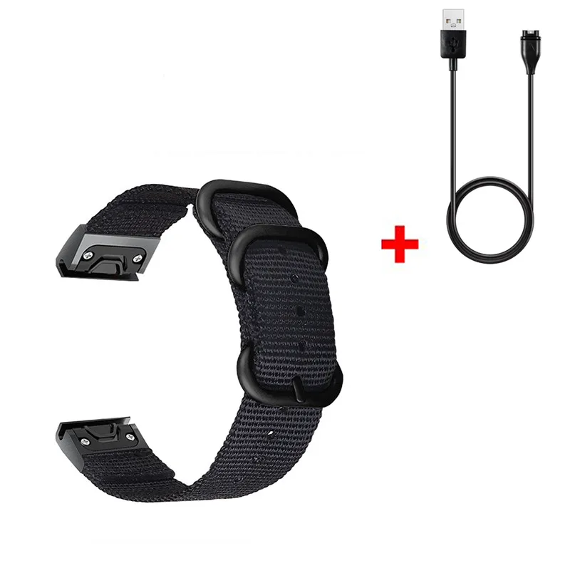3 в 1 COMLYO USB кабель для зарядки для Garmin Fenix 5X5 5S ремешок Quick Release наручный ремешок для Garmin Fenix 5s браслет ремешок для часов - Цвет: Color17
