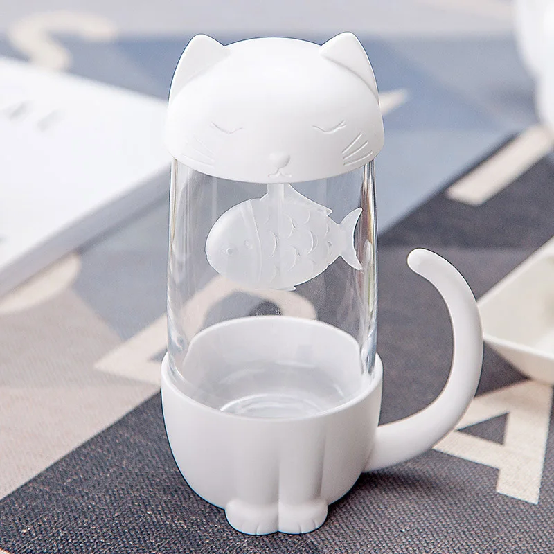 Creative 300ml Tea Strainer Cat Dog Tea Infuser Cup Grasses mug Teapot Teabags for Tea& Coffee Filter Drinkware Kitchen Tools - Цвет: 04