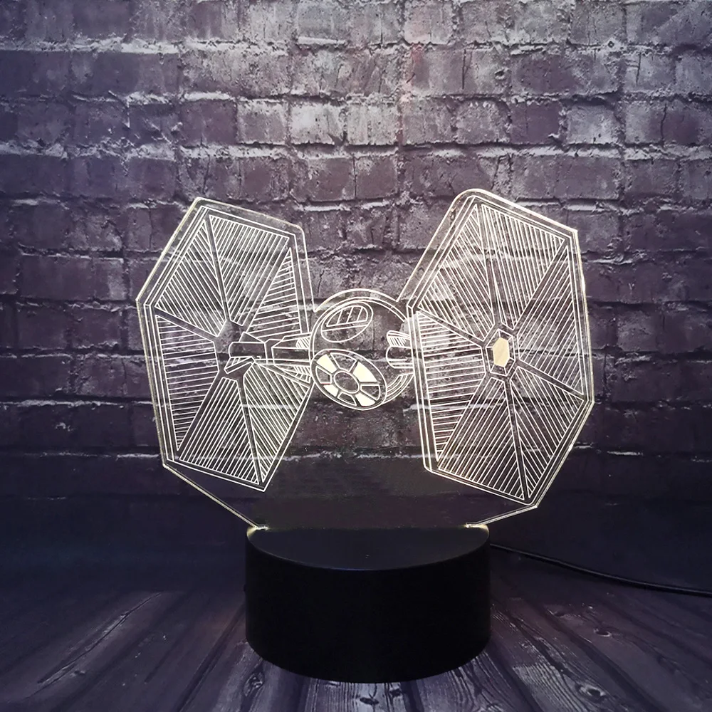 Звездные войны мультфильм 3D USB СВЕТОДИОДНЫЙ светильник игрушки галстук боец