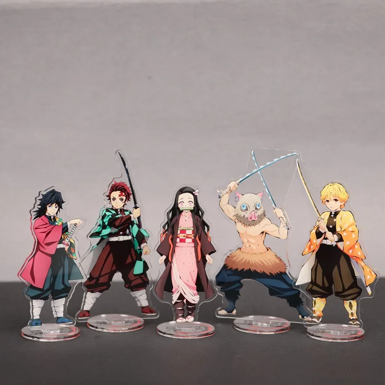 Demon Slayer Kimetsu no Yaiba Kamado Tanjirou Kamado Nezuko, реквизит для косплея, настольный декор, фигурка, модель, акриловая подставка, подарок