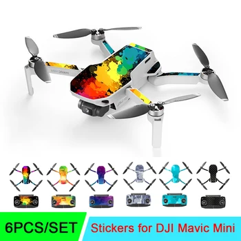 

6Pcs/Set Protective Film PVC Stickers for Mavic Waterproof Dust Skin Colorful Drone Body Arm Scratch-proof Removable Decals Prot
