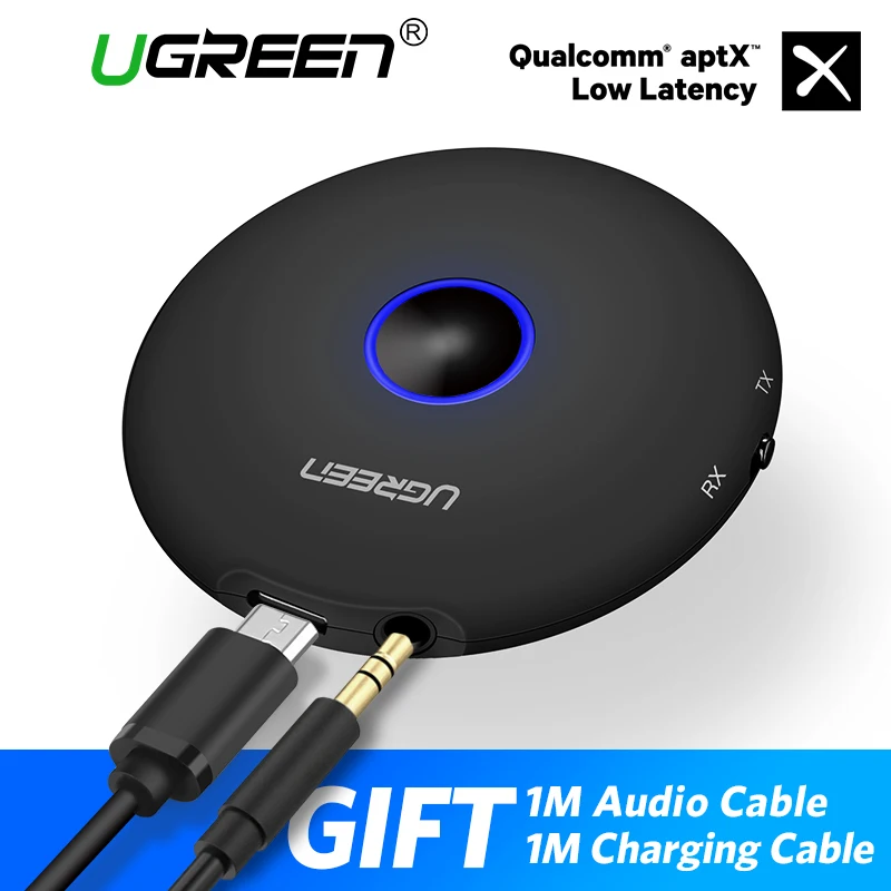 

Ugreen Bluetooth 4.2 Transmitter Receiver aptx Adapter 3.5mm jack Audio For TV Headphones PC Music Receptor AUX Bluetooth 3.5 mm
