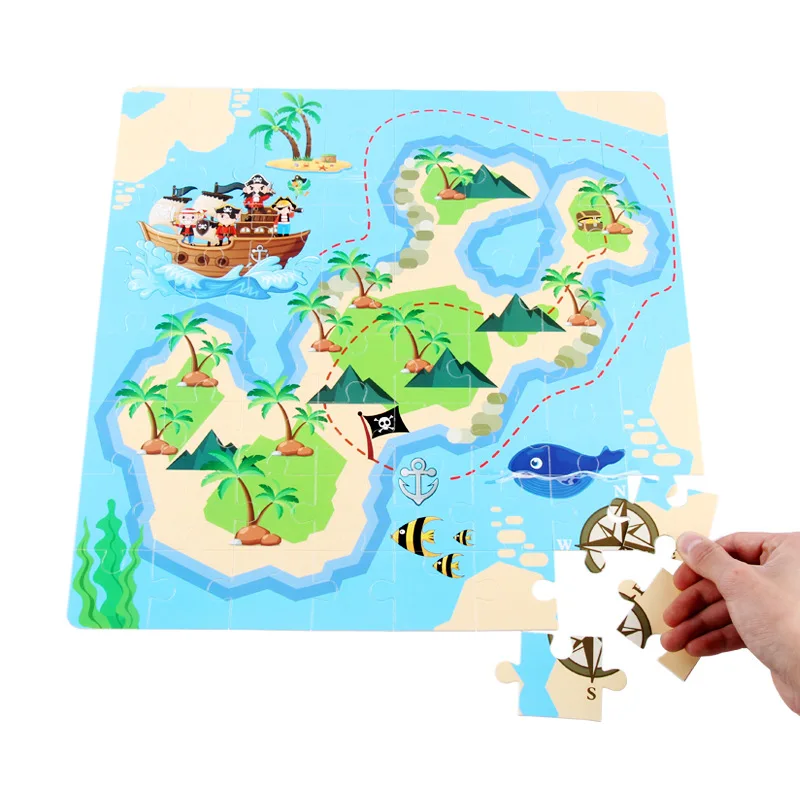 

Children Building Blocks Toy 1-2 a Year of Age GIRL'S Boy Baby 3-6-Year-Old Wooden Wood Assembled Theme Jimu Toy