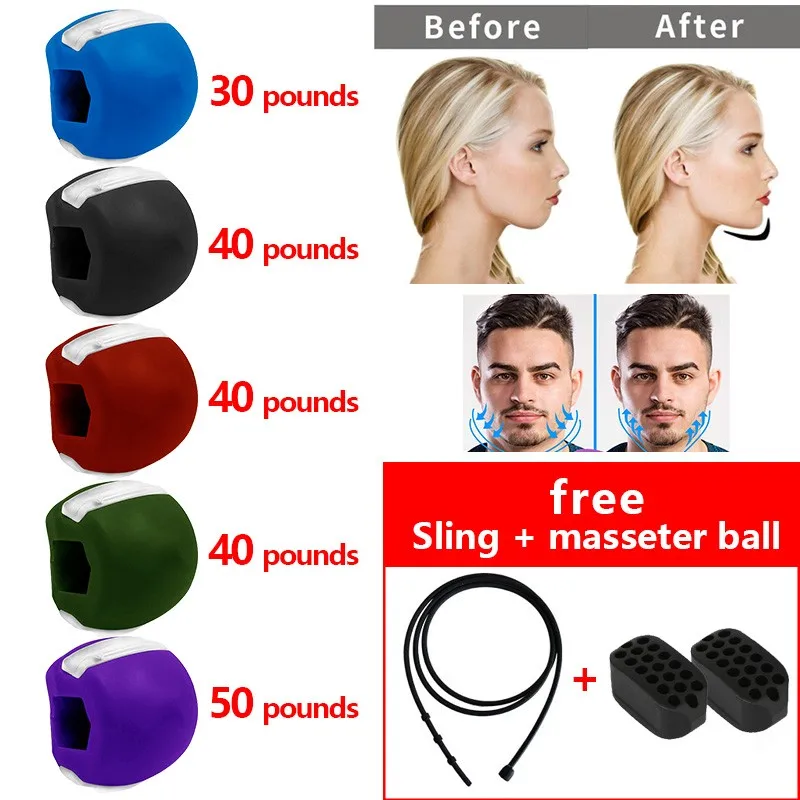 Fitness-Ball Breaker Face Masseter Muscle-Exerciser Training Jaw Jawline Jawrsize Pop-N-Go-Mouth
