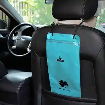 

50Pcs Car Garbage Bag Organizer 38*18cm Disposable Sealable Storage Bag Self-adhesive Auto Seat Back Hanging Trash Bin Interior