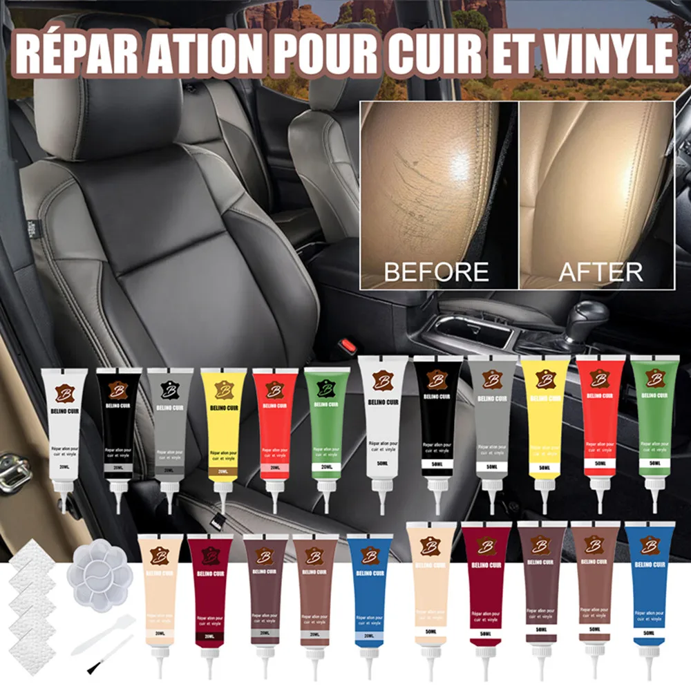 20ml Leather Repair Cream Car Pu Gap Crack Scratch Purses Sofa Jacket Repair Car PU Leather Seat Cleaning Bag Shoes Cream car leather repair gel