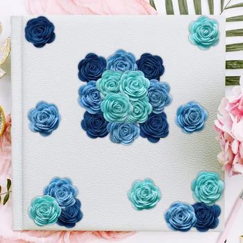 24Pcs/Lot Mixed Color Flower Felt Fabric Pads DIY Handmade Craft Materials Tool Felt Sewing Decoration Accessories Set 4