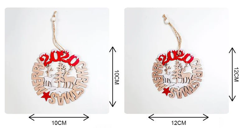 Новогодний орнамент с рождественской елкой деревянные подвесные рождественские украшения для дома рождественская подвеска "Олень" Noel дети подарок Navidad Декор