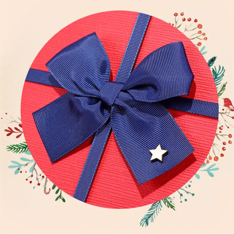 Модная Рождественская синяя красная прямоугольная коробочка с бантом креативный простой Подарочный картонная коробка Подарочная коробка для косметики вечерние поставки