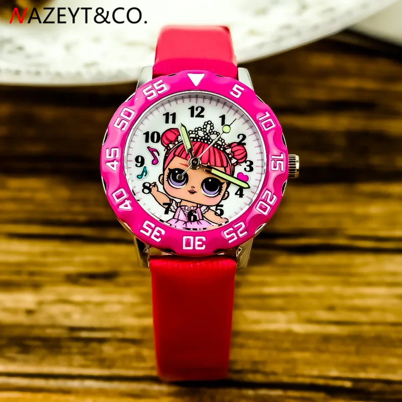 2020 LOL surprices Originales милые детские часы с Минни для девочек Детские кварцевые кожаные