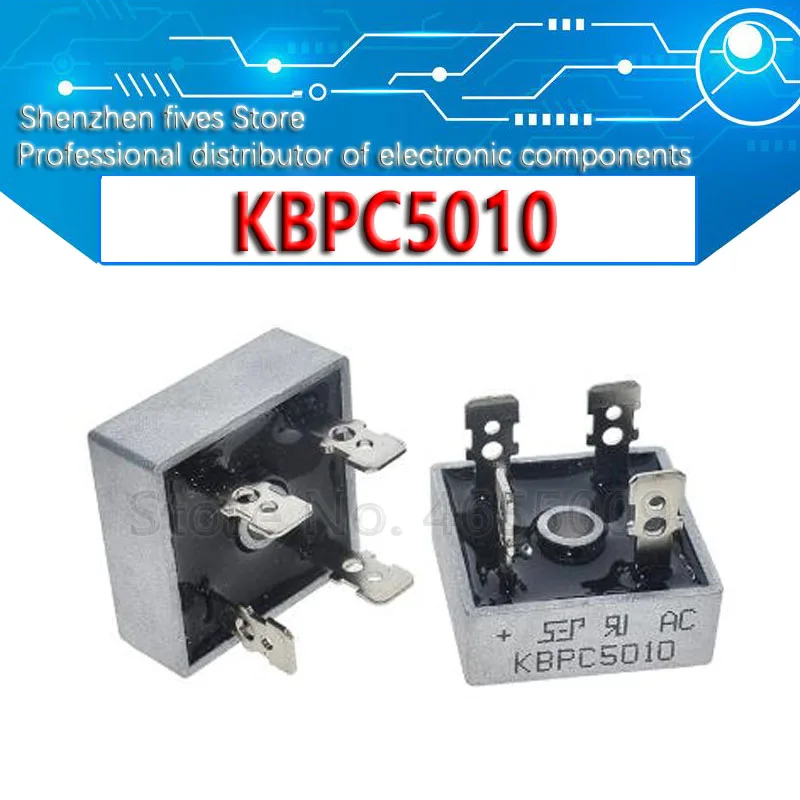 1 шт. KBPC5010 Однофазный мост выпрямитель DIP 50A 1000 в 100% Новый оригинальный |