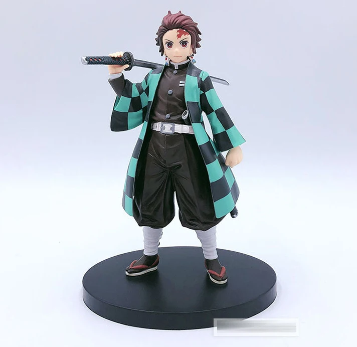 

18cm Original Japanese Anime Demon Slayer Kimetsu no Yaiba Kamado Tanjirou PVC Action Figure model toys for boys