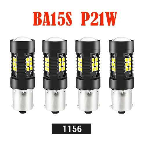 4 шт. W5W светодиодный автомобильный 3030 SMD p21w Автомобильный светодиодный светильник, сменная панель заднего хода, лампы белого цвета для Светодиодные Автомобильные фары - Испускаемый цвет: 1156