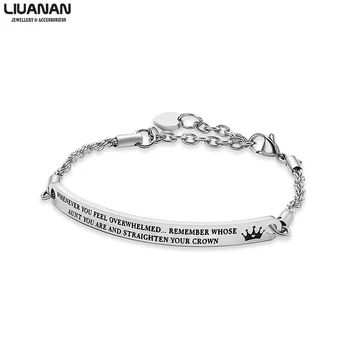

Stainless Steel Aunt Bracelet Jewelry Gift for Family Jewelry Whenever Feel Overwhelmed Straighten Crown Engraved Quote