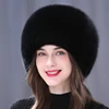 Winter Fur Hat Women Natural Raccoon Fox Fur Russian Hats Winter Outdoor Thick Warm Bomber Ears Caps ► Photo 2/6