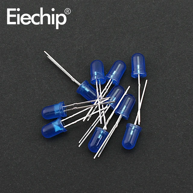 100pcs/200pcs 3mm 5mm LED Diode Assorted Kit White Green Red Blue Yellow Orange F3 F5 Leds Light Emitting Diodes electronic kit 5mm-blue-100pcs