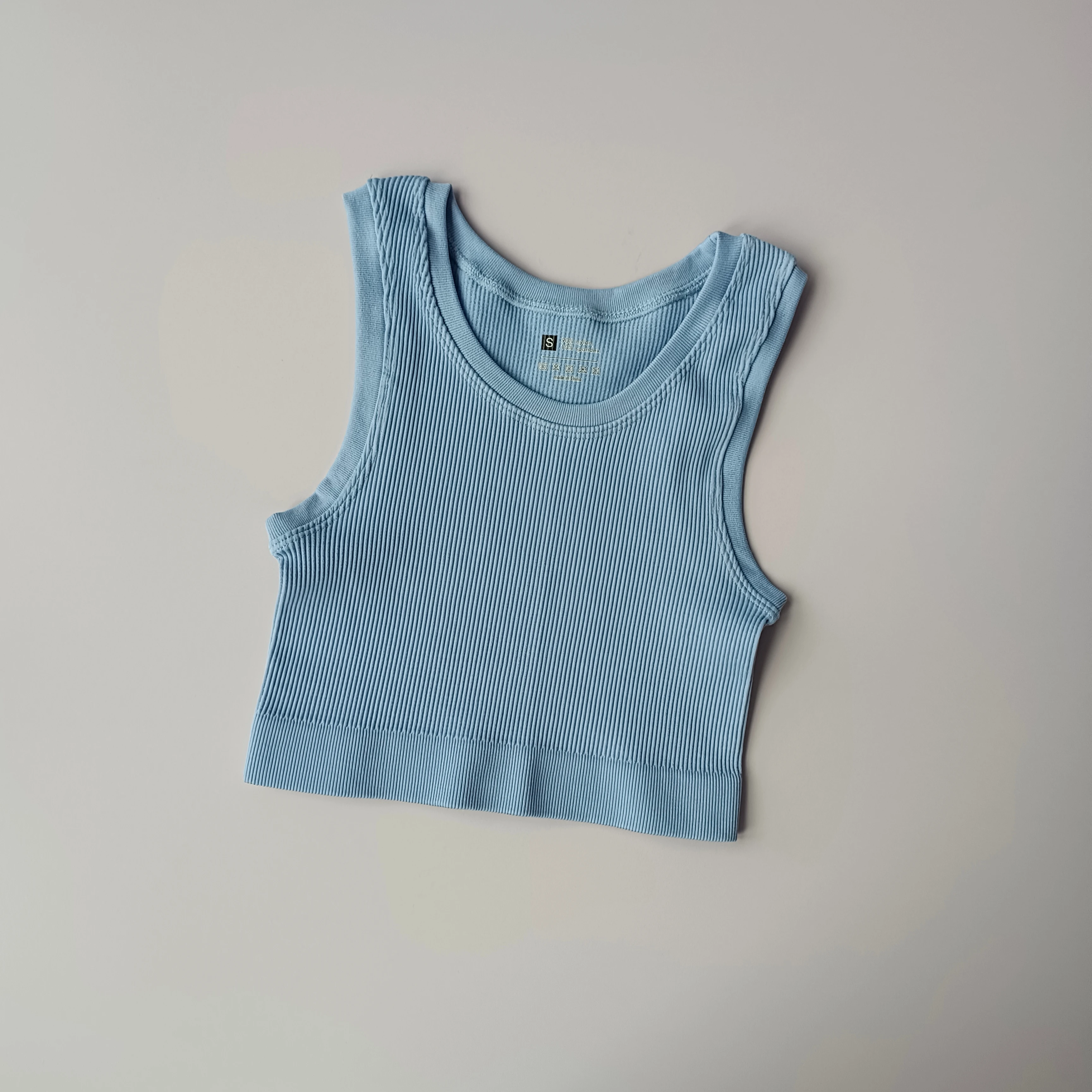 Yoga Top Sports Tank Sexy Women Yoga Gym Sports Vest Fitness Running Short Vest Solid Color Knitted Off Shoulder Gym Yoga Top