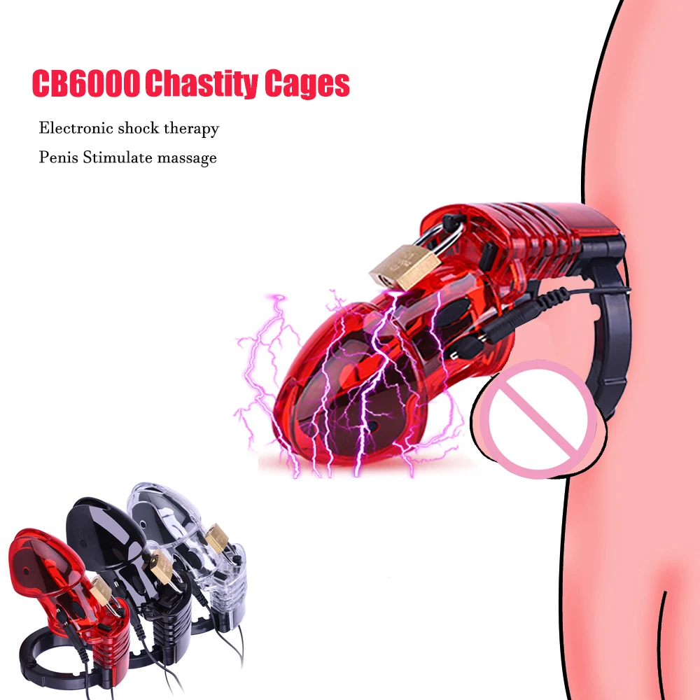 Electric Sex Toys Electro Sex Toys Electric Shock Penis Ring Electro Stimulation Penis Massage Accessories Cock Cage Extender Sex Toys For Men Masturbator