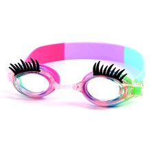 Детские очки для плавания с героями мультфильмов силиконовые очки ресниц Форма Анти-туман Водонепроницаемый очки Детские очки для плавания с героями мультфильмов силиконовые очки ресниц Форма Анти-туман Водонепроницаемый очки