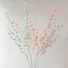 Длинные латексные Искусственные цветы высокого качества белые ветки красочные силиконовые эвкалипты Искусственные цветы открытый сад Свадебный декор