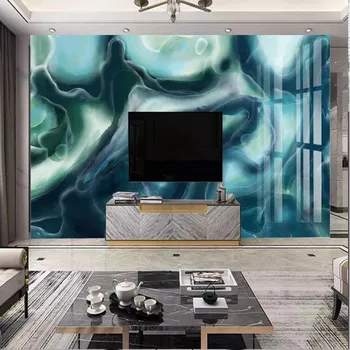 

milofi custom 3D abstract green ink marble pattern large background wallpaper mural