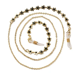 Elegant Acrylic Pearl and Crystal Eyeglasses Chain Necklace - Fashion Jewelry Accessory (Dark Grey)