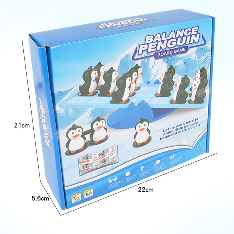 Balance penguin seesaw toy Children's puzzle board game Parent-child interaction brain-moving action desktop game