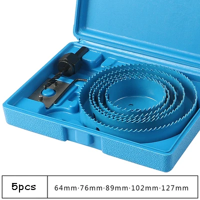 Blue (5pcs) 1 комплект Деревообработка буровой расширитель тонкий пояс, который крепится аксессуары мульти-функциональная дрель набор наконечников для полихлорвиниловых досок, Алюминий пластина, Пластик - Цвет: Blue (5pcs)