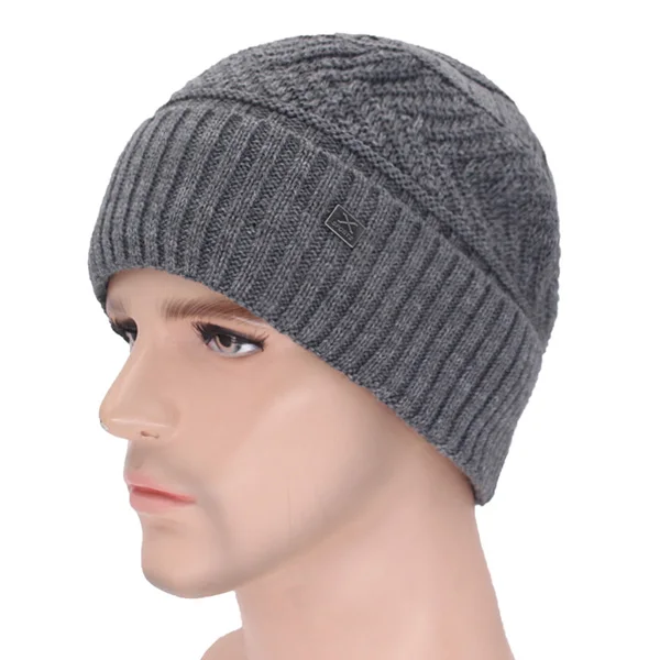 gray hat Брендовые шапки Skullies мужские зимние шапки для мужчин шарф женская вязаная шапка Кепка, зимняя шапка мужская X Gorro Bonnet Homme мужская шапка - Цвет: gray hat
