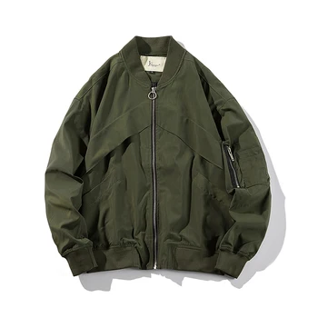 

Spring Autumn Jacket Men Fashion Retro Casual Streetwear Loose Men's Bomber Jacket Coat Hip Hop Clothes