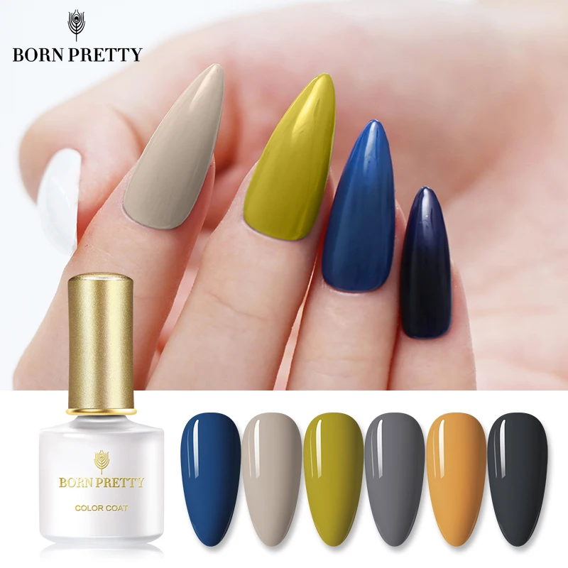 Гель-лак BORN PRETTY для ногтей серый синий зеленый цветной гель УФ-светодиодный